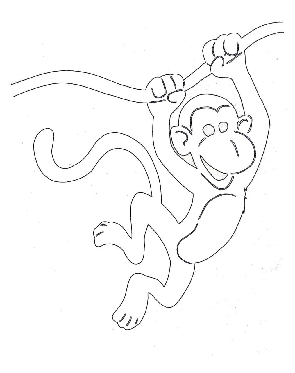 Силуэт обезьяны с мечом