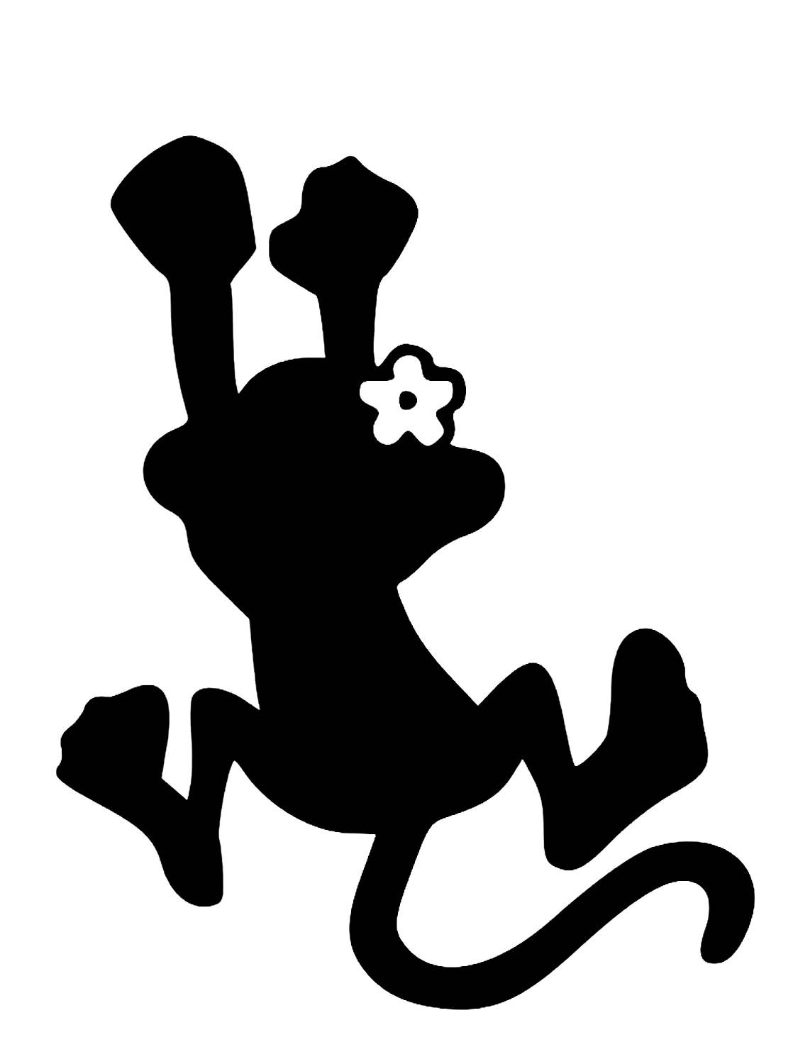 Смешные силуэты обезьянок