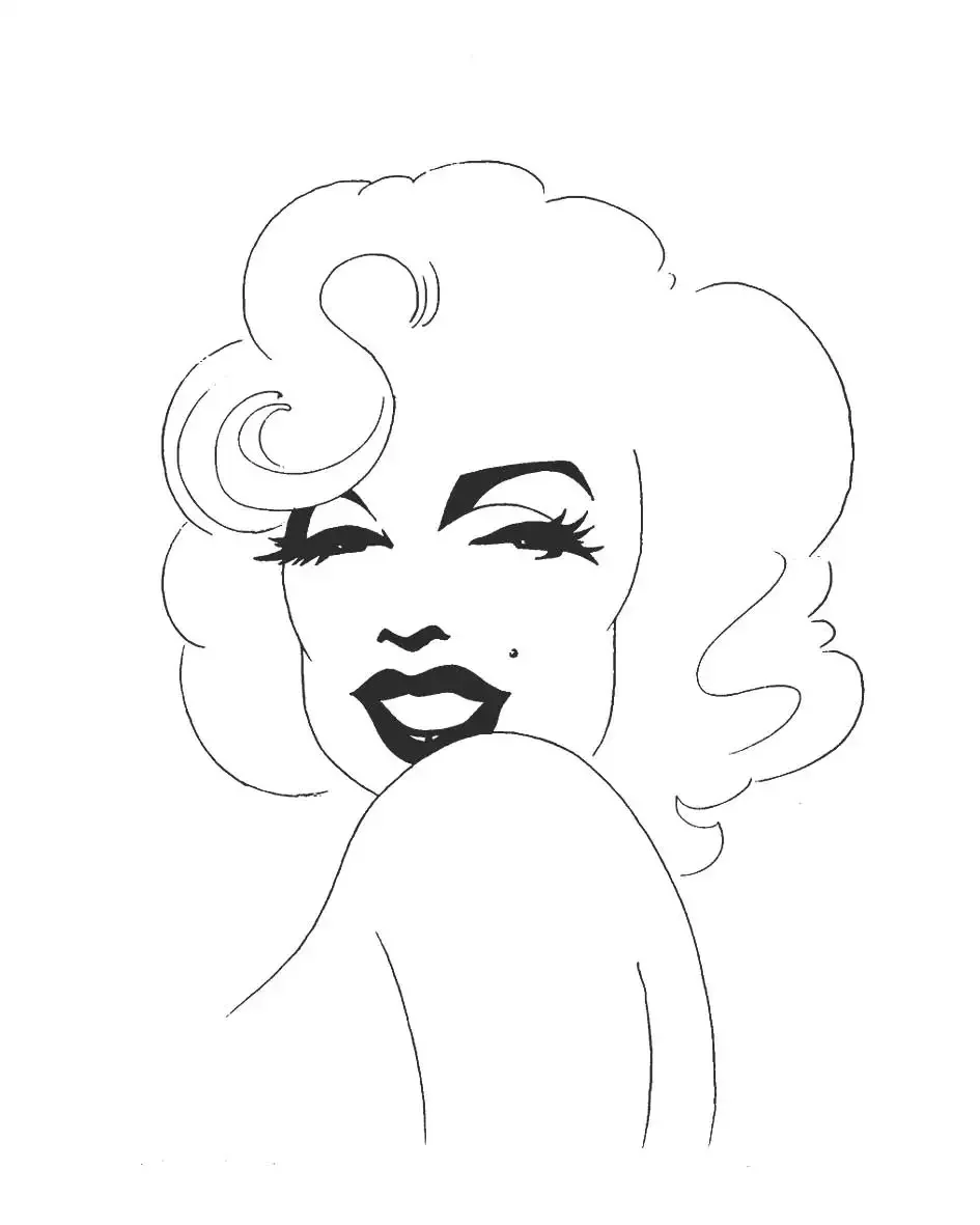 Мерлин Монро карандашом портрет