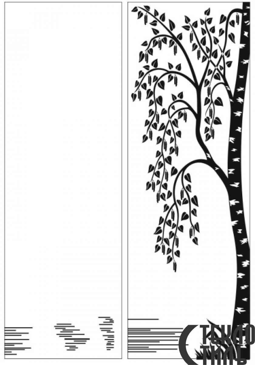 Трафарет "Березовая роща"