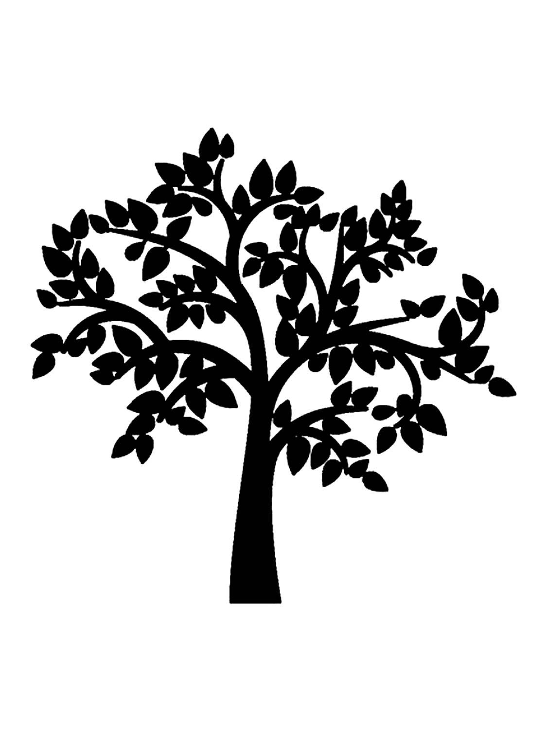 Контур березы для аппликации