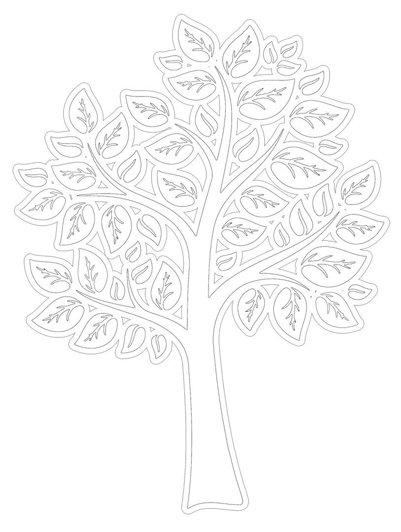 Трафарет "дерево"