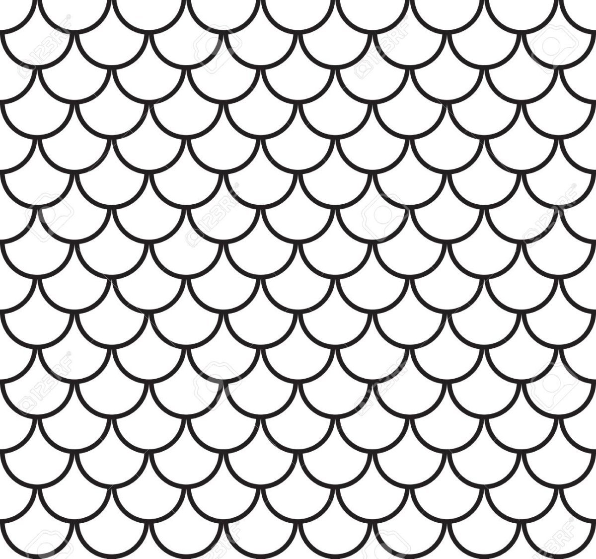 Трафарет чешуя