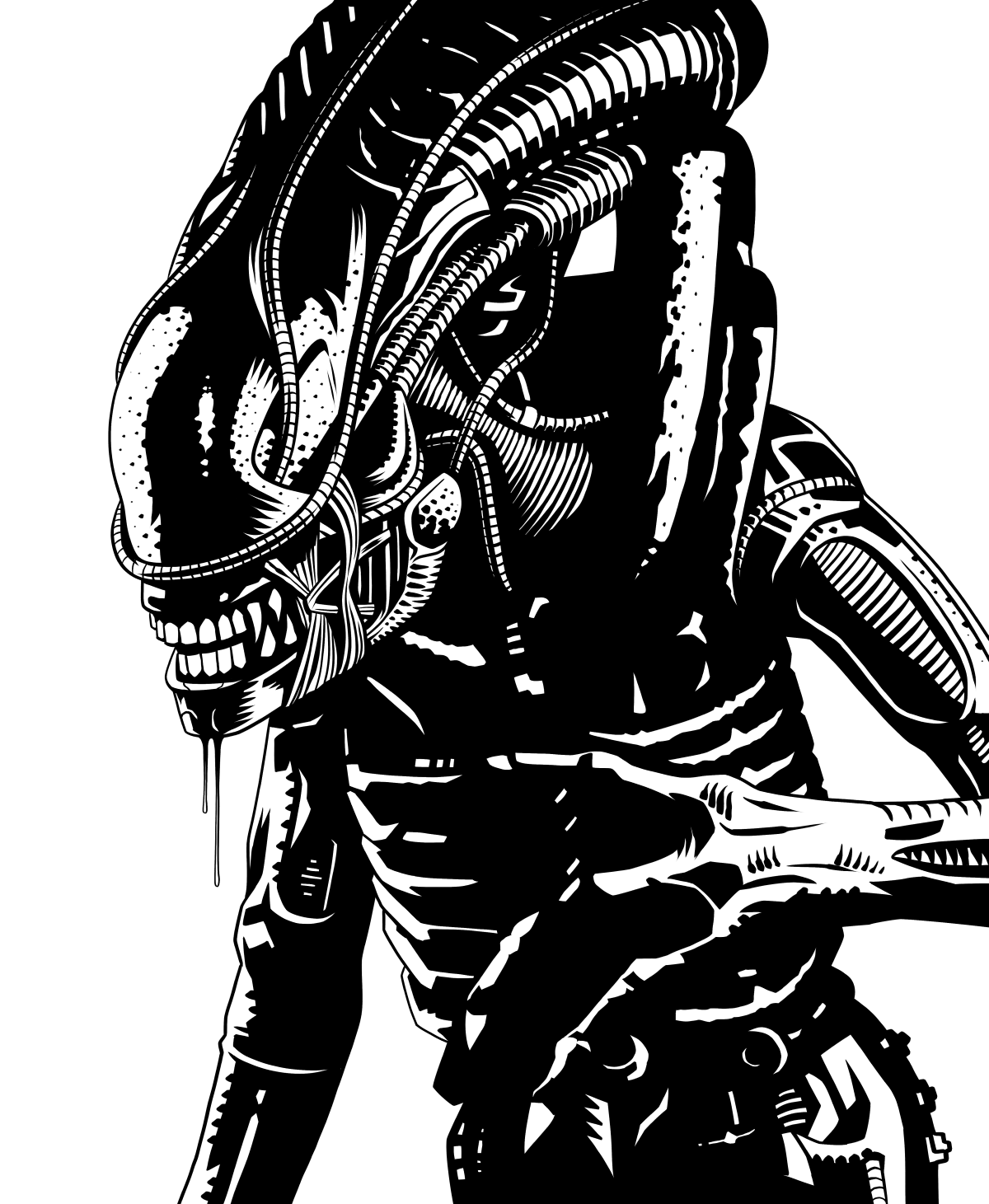 Хищник трафарет