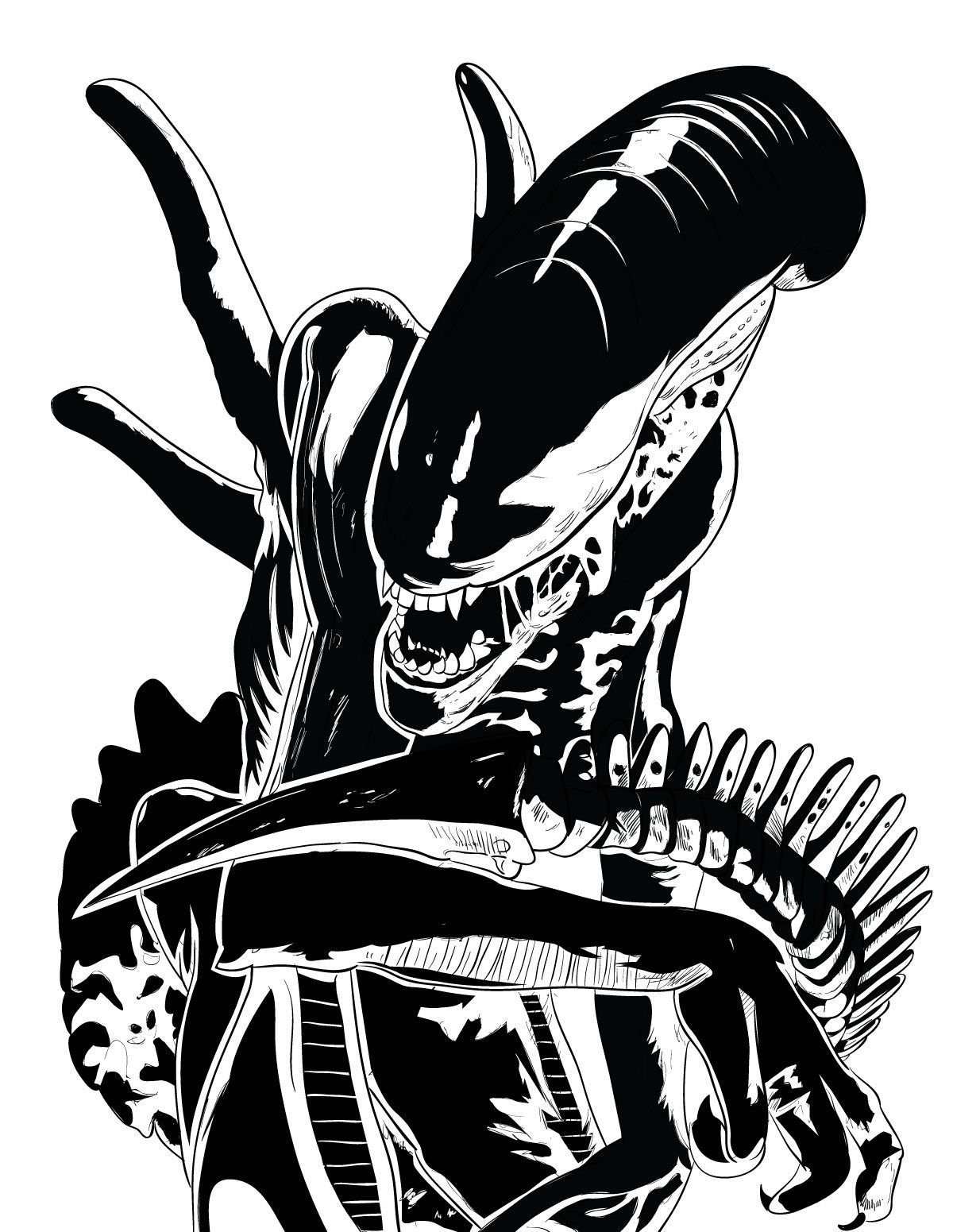 Чужой тату эскизы