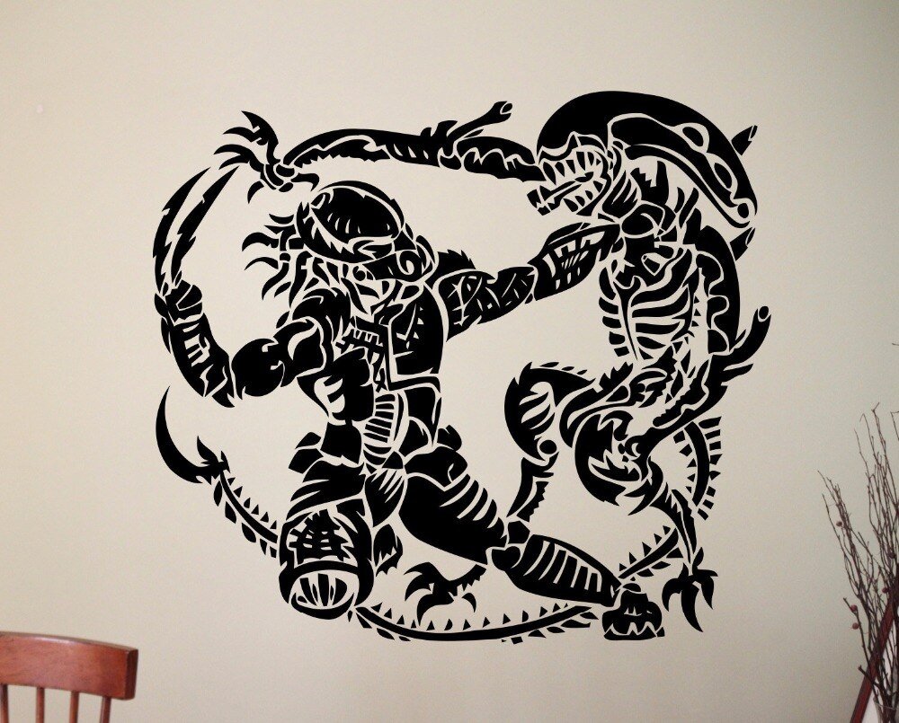 Хищник трафарет