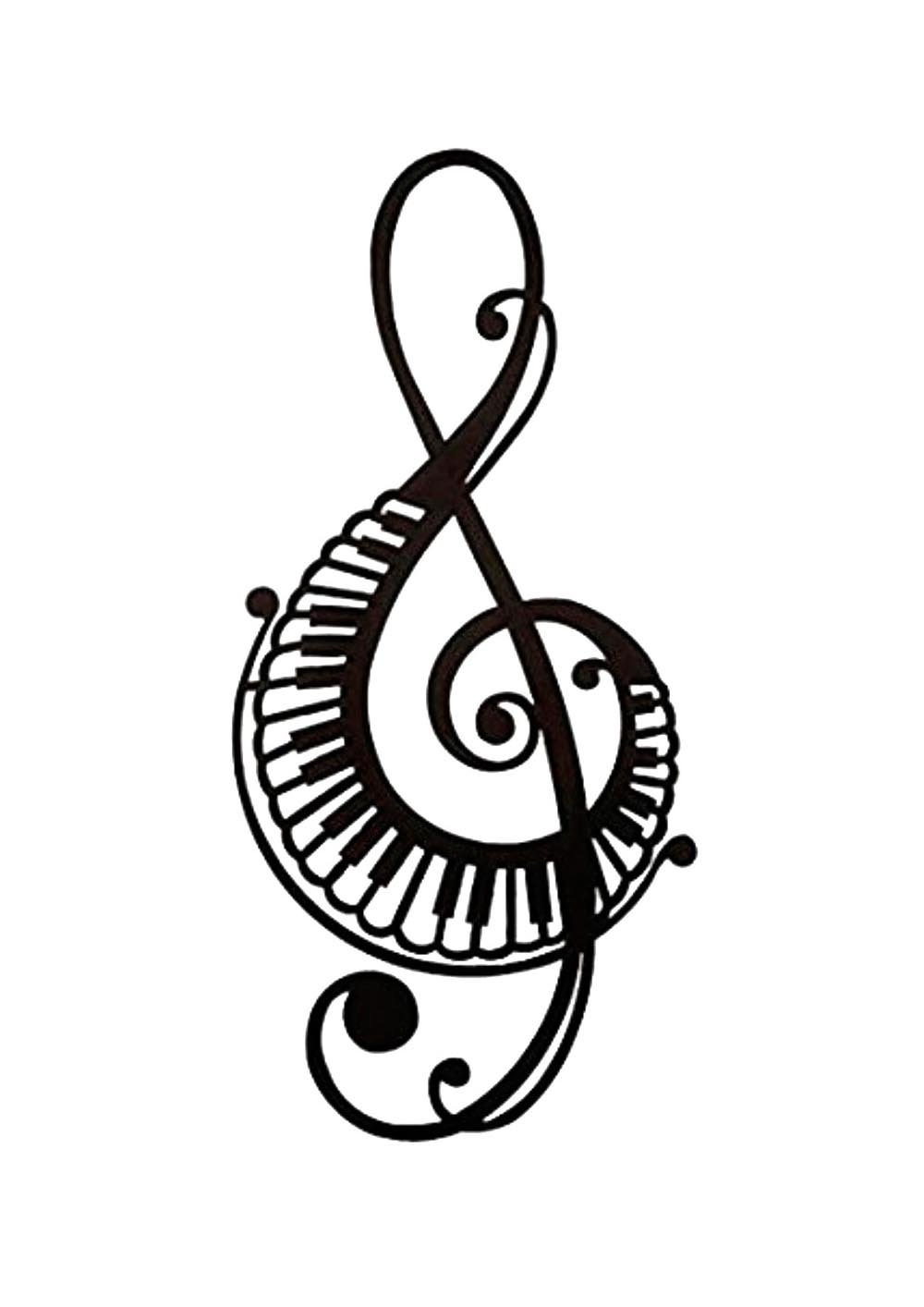 Скрипичный ключ с узорами