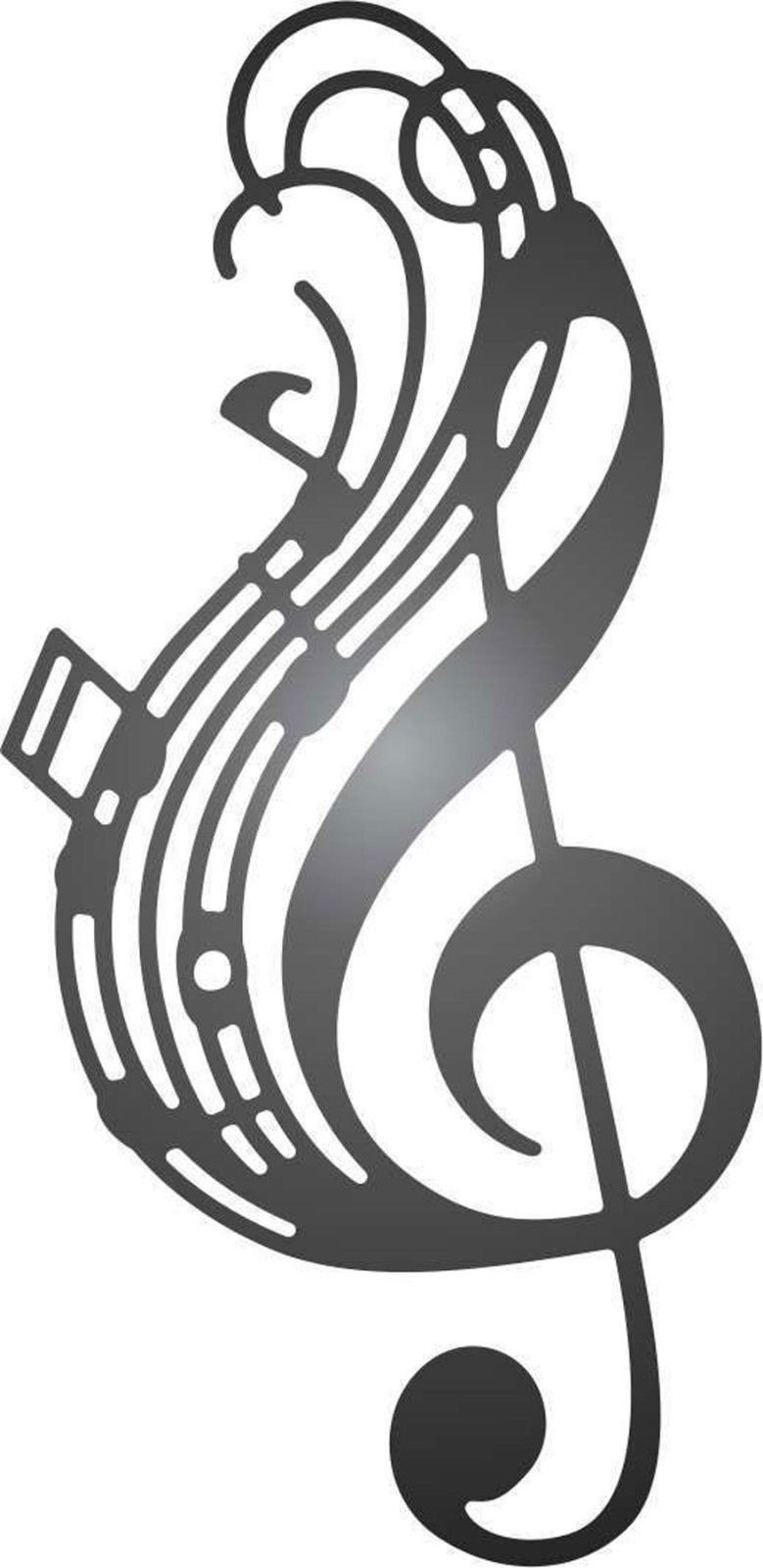 Скрипичный ключ трафарет