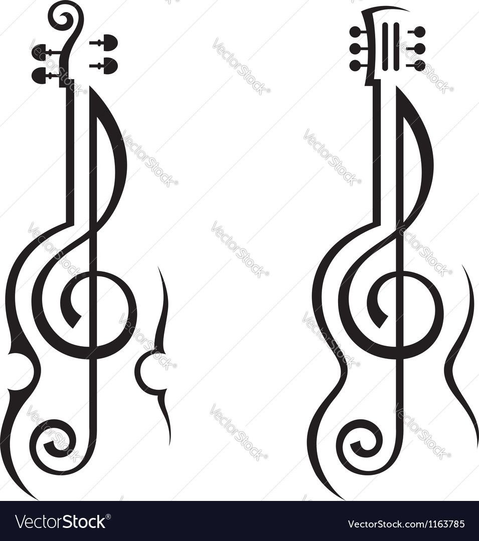 Скрипичный ключ гитара