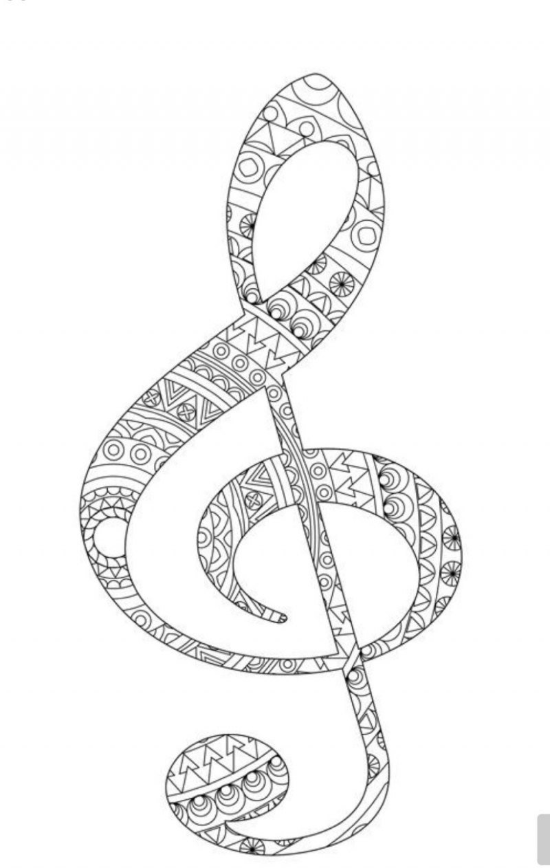 Скрипичный ключ рисунок красивый