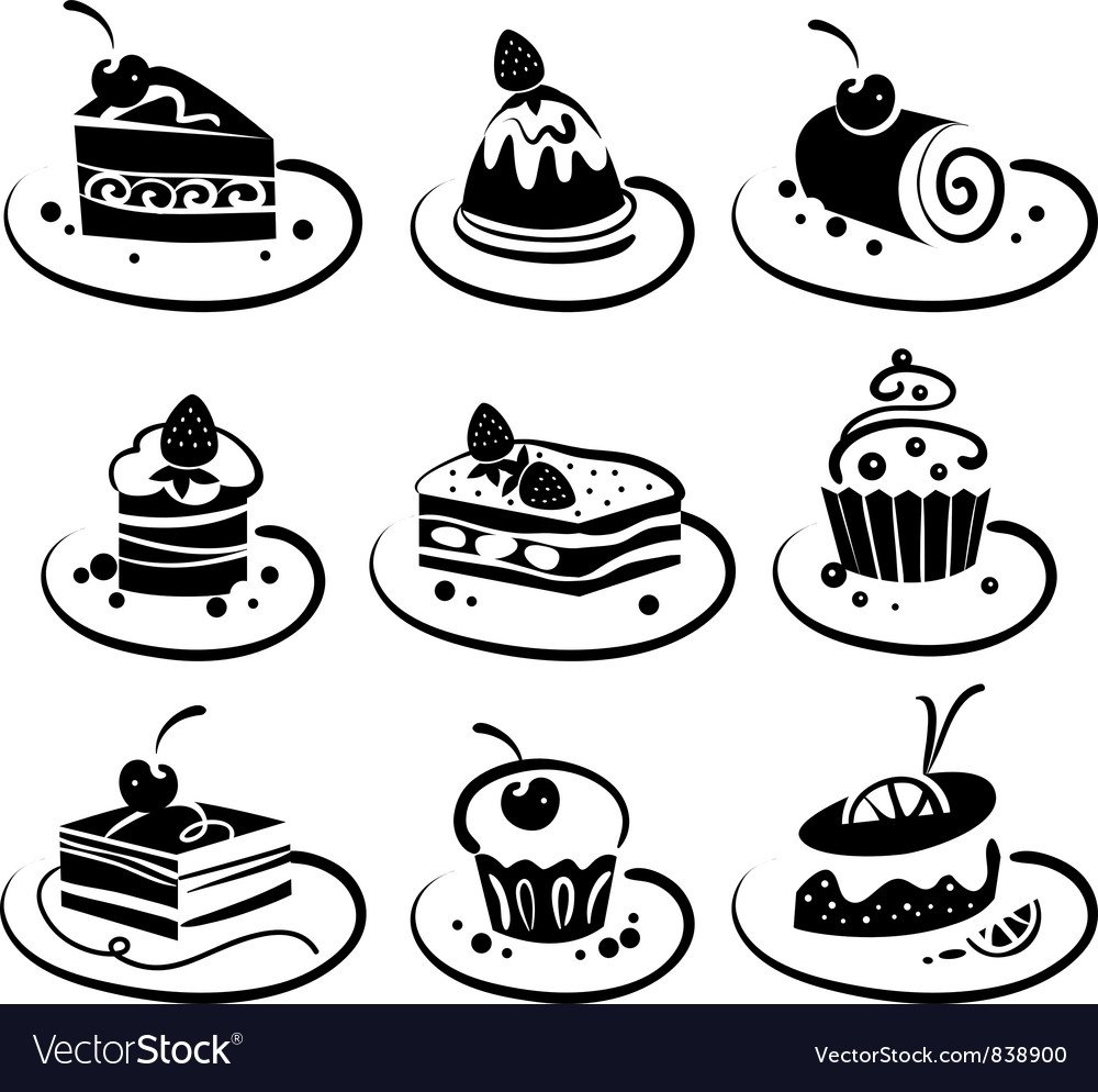 Раскраска тортик кусочек