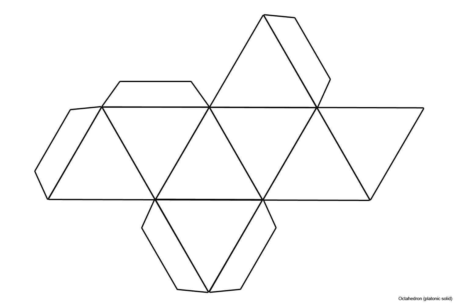 Схема правильного октаэдра для склеивания