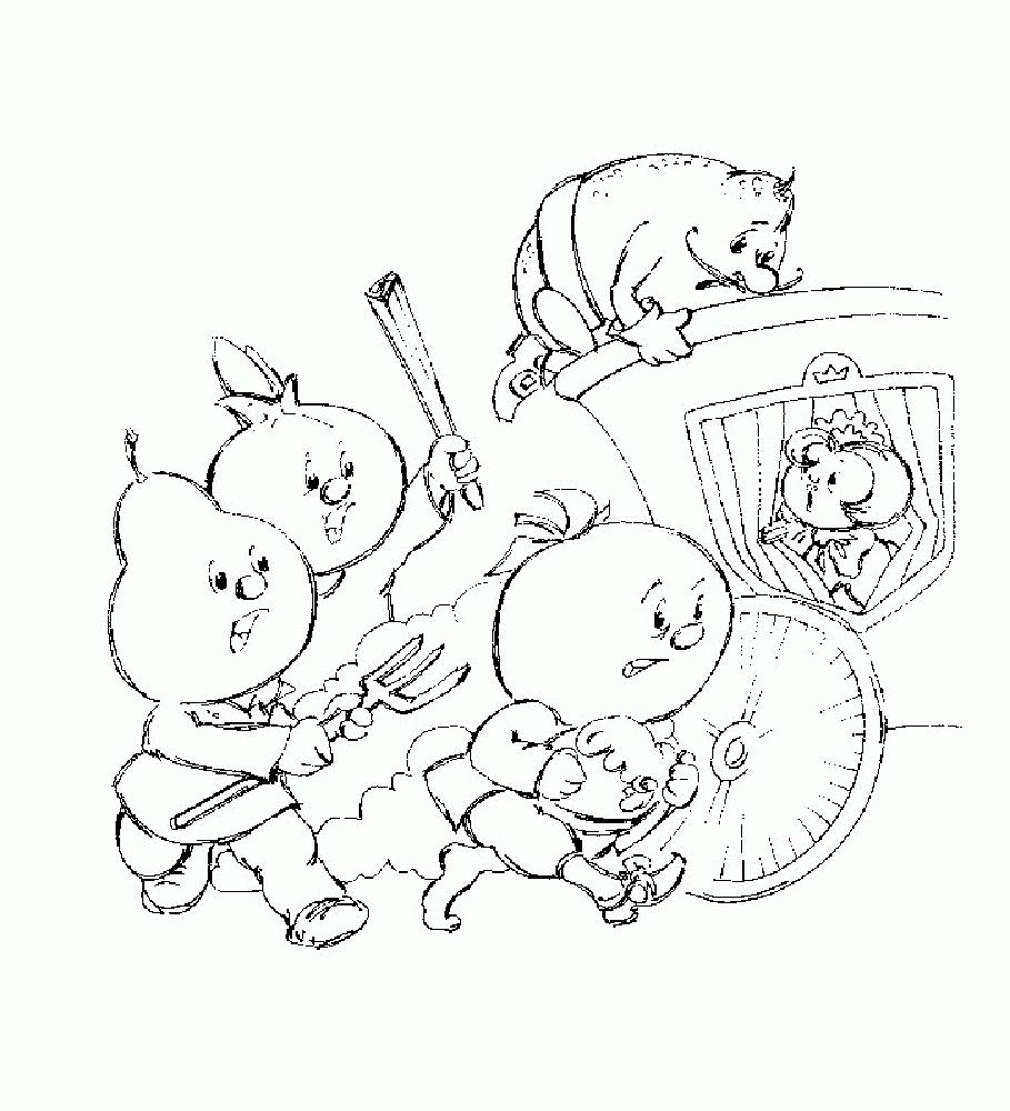 Раскраски для детей Чипполино