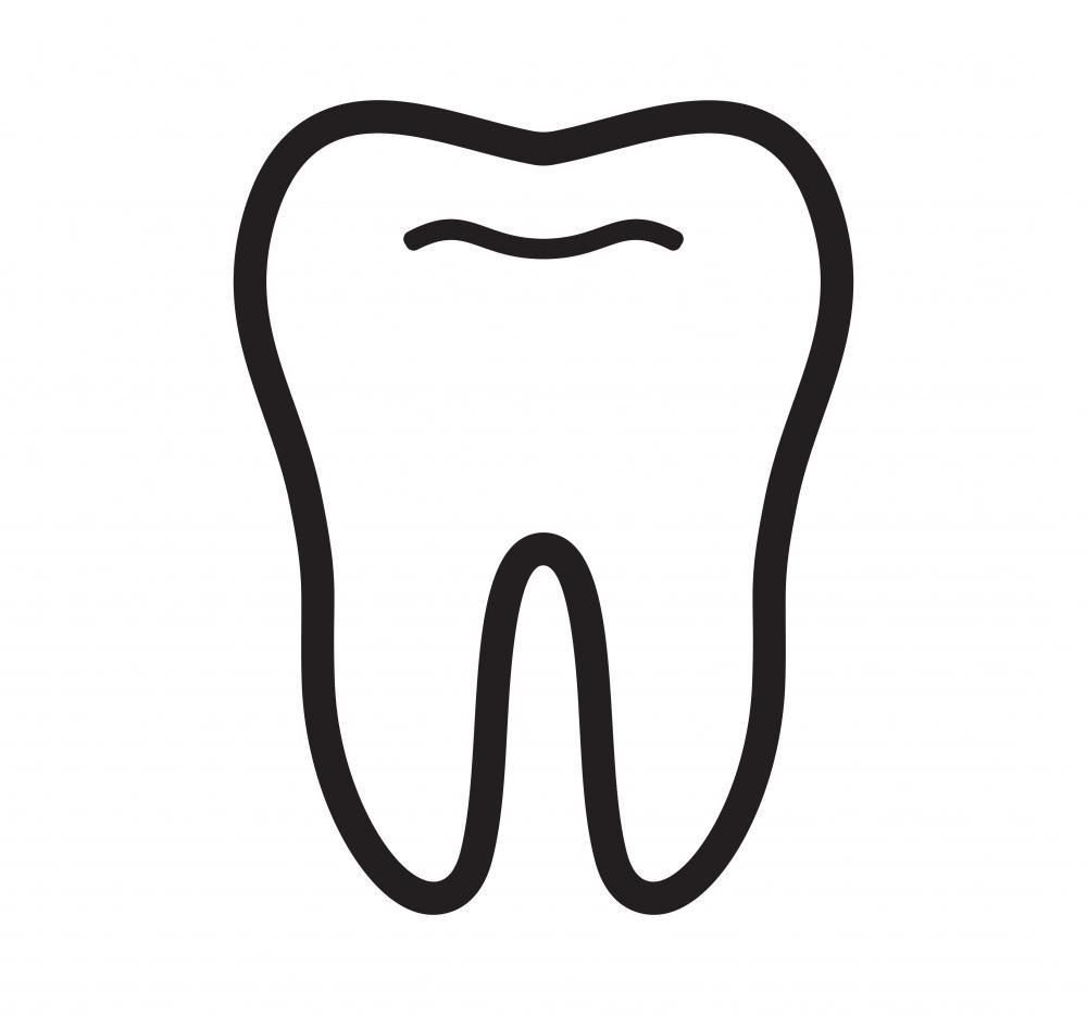 Зуб трафарет