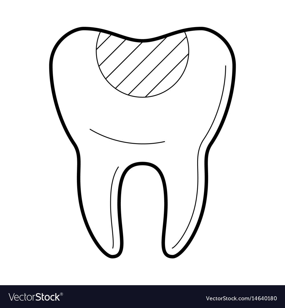 Зуб трафарет