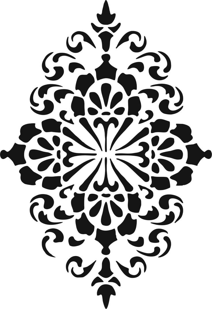 Дамасский орнамент трафарет
