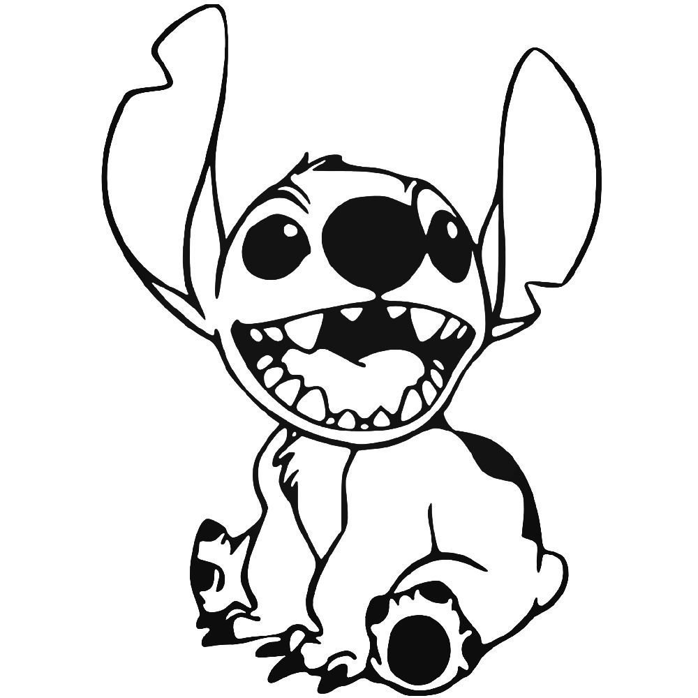 Стич тату эскиз чб