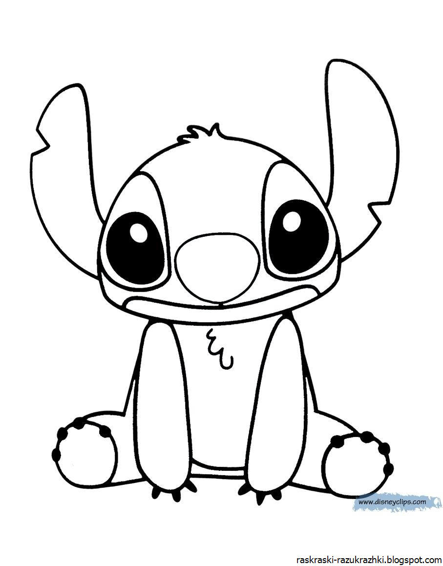 Раскраски Стича милые