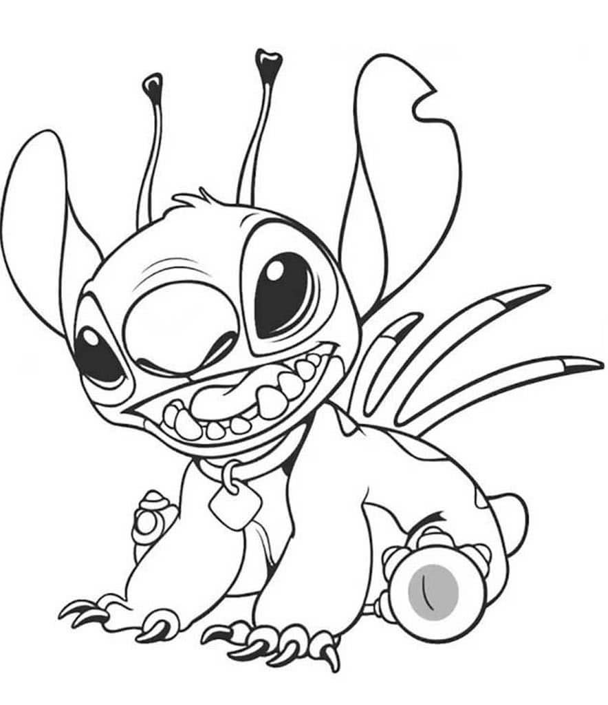 Разукрашка Лило и Стич