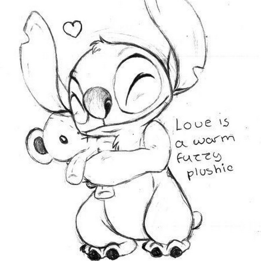 Милые рисунки раскраски Стич