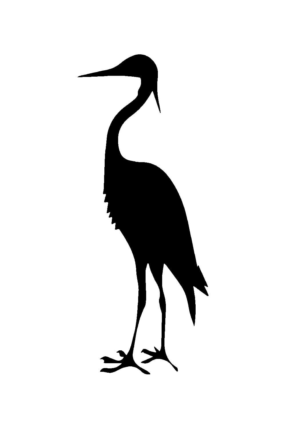 Журавль силуэт