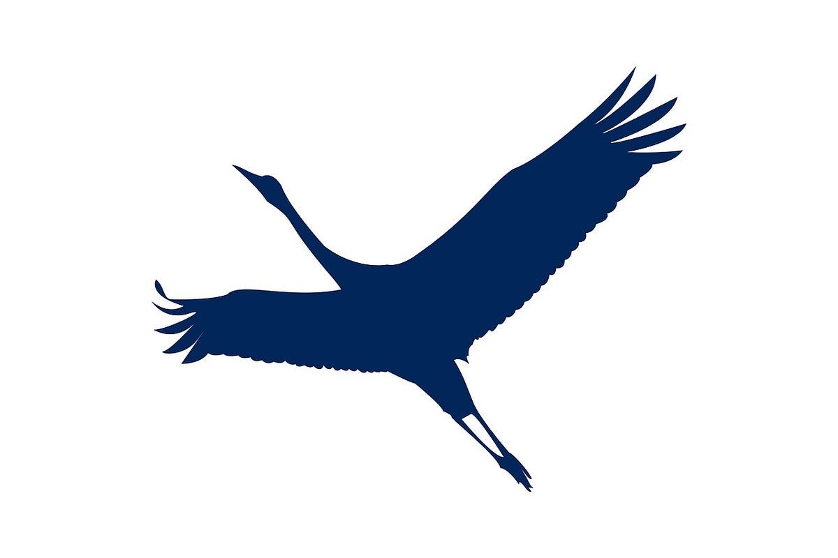 Журавль силуэт