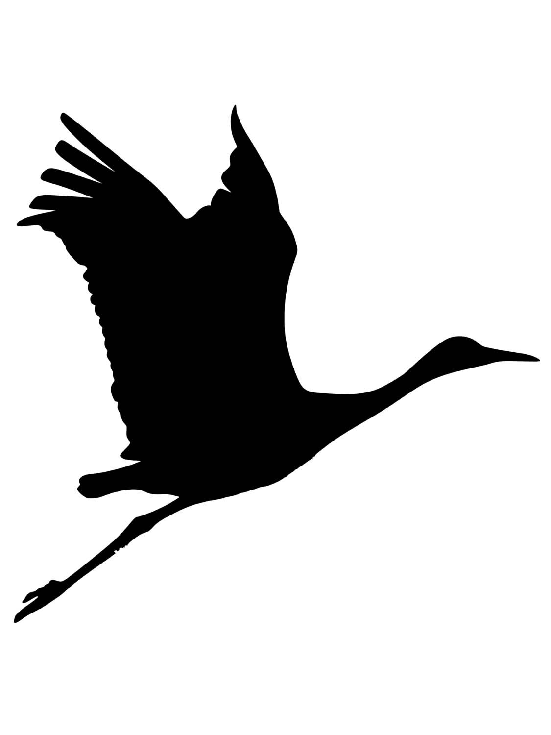 Журавль силуэт