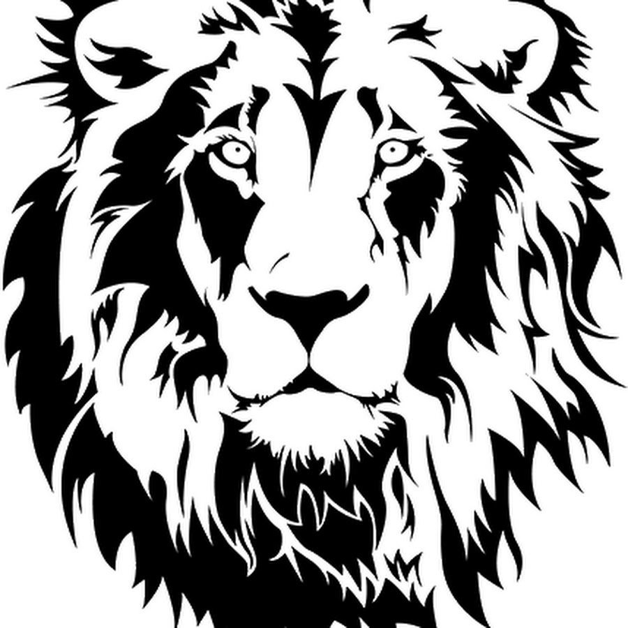 Трафарет Льва на стену