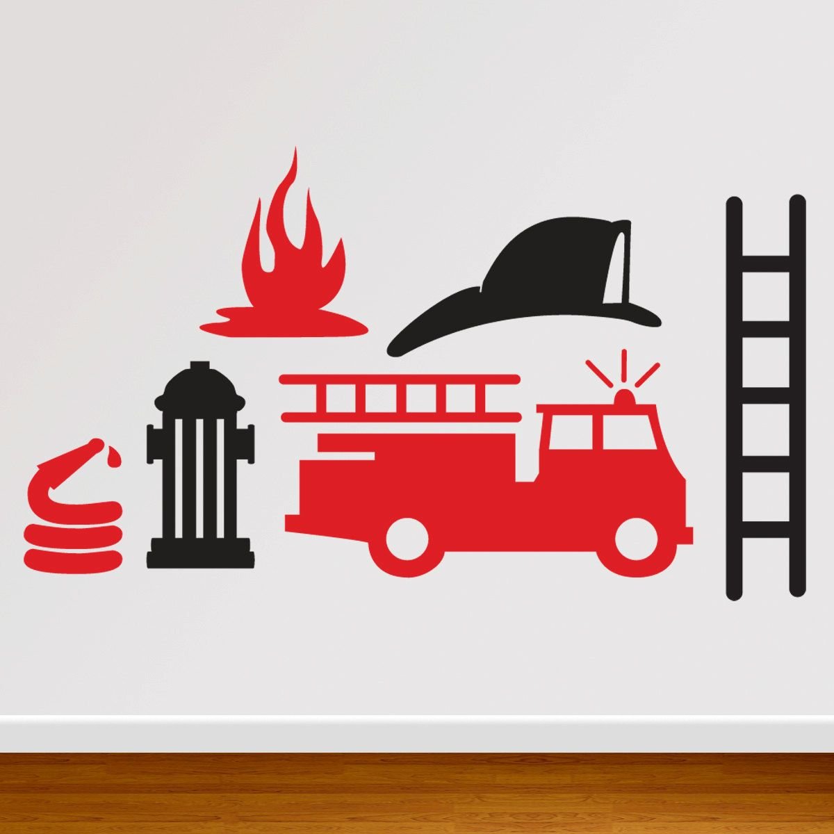 Силуэт пожарного автомобиля