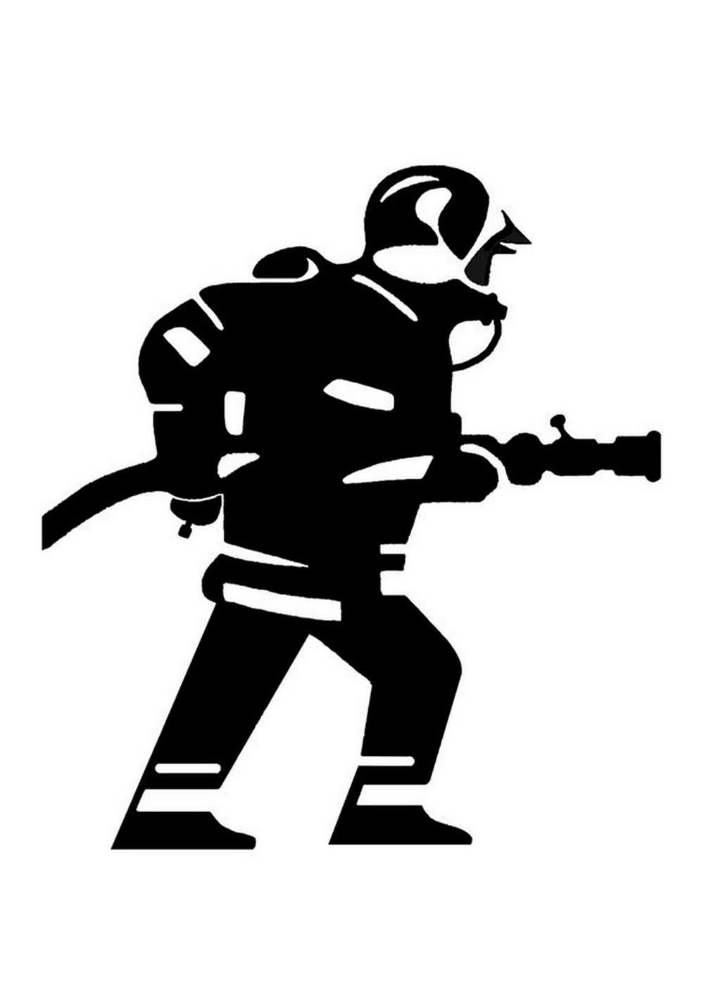 Пожарник в каске знак