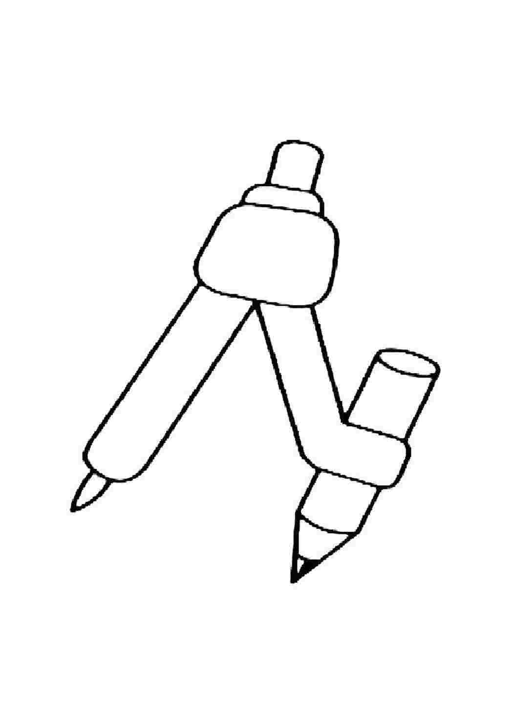 Циркуль раскраска для детей