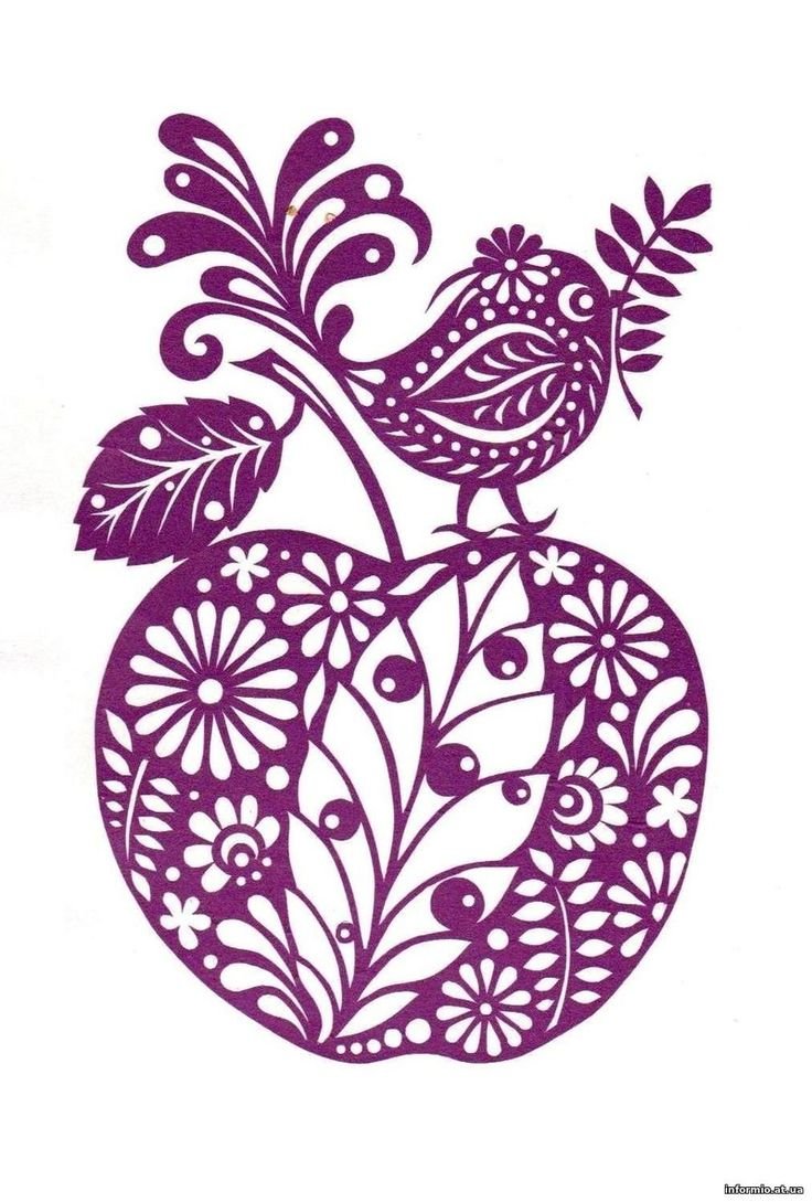 Ажурный трафарет для вырезания