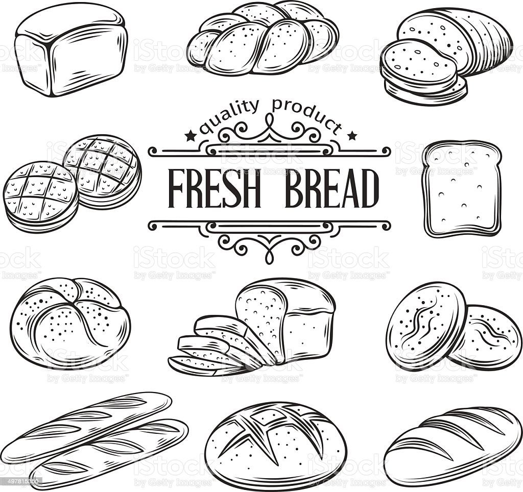 Выпечки хлебобулочные изделия рисунок