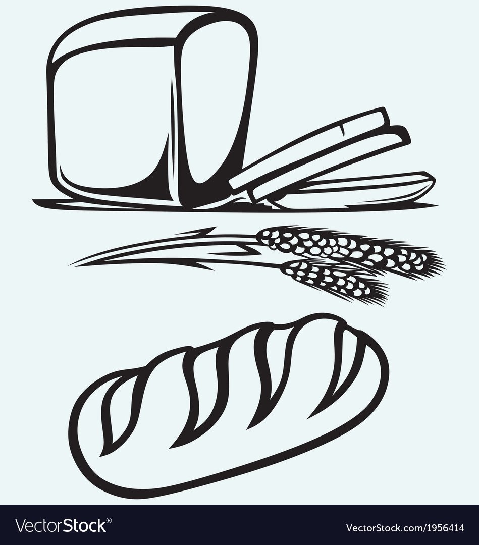 Хлеб раскраска для детей