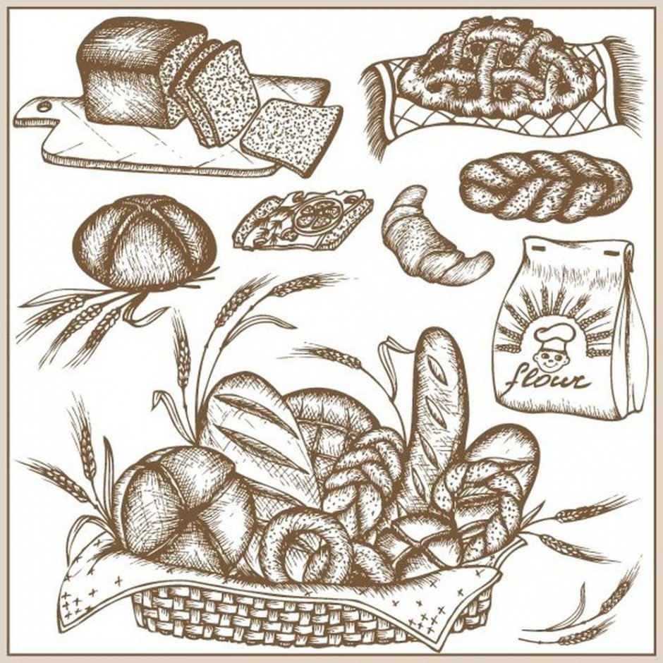 Узоры для выжигания хлебобулочных изделий