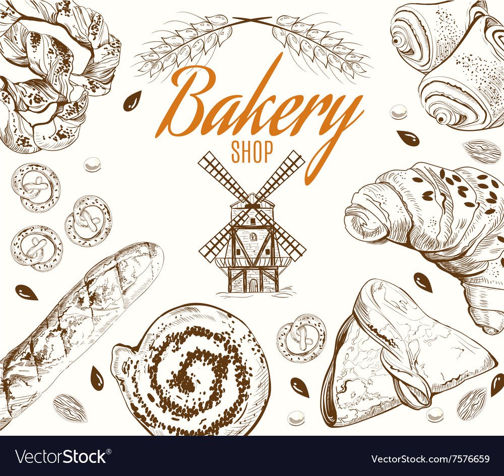 Рисунок мелом для пекарни