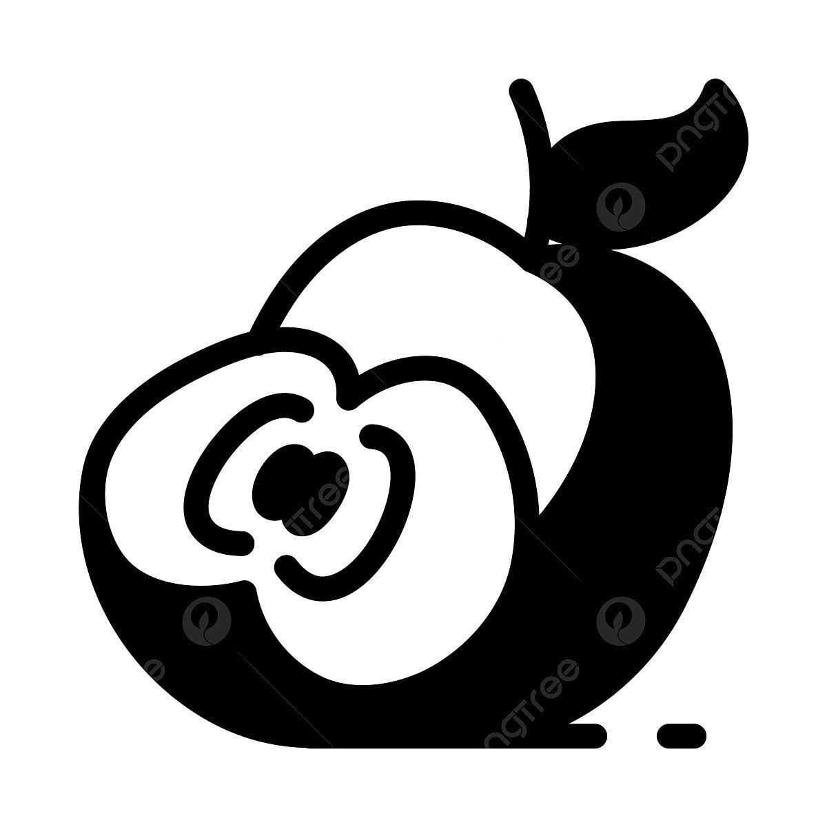 Иконка яблоко в разрезе