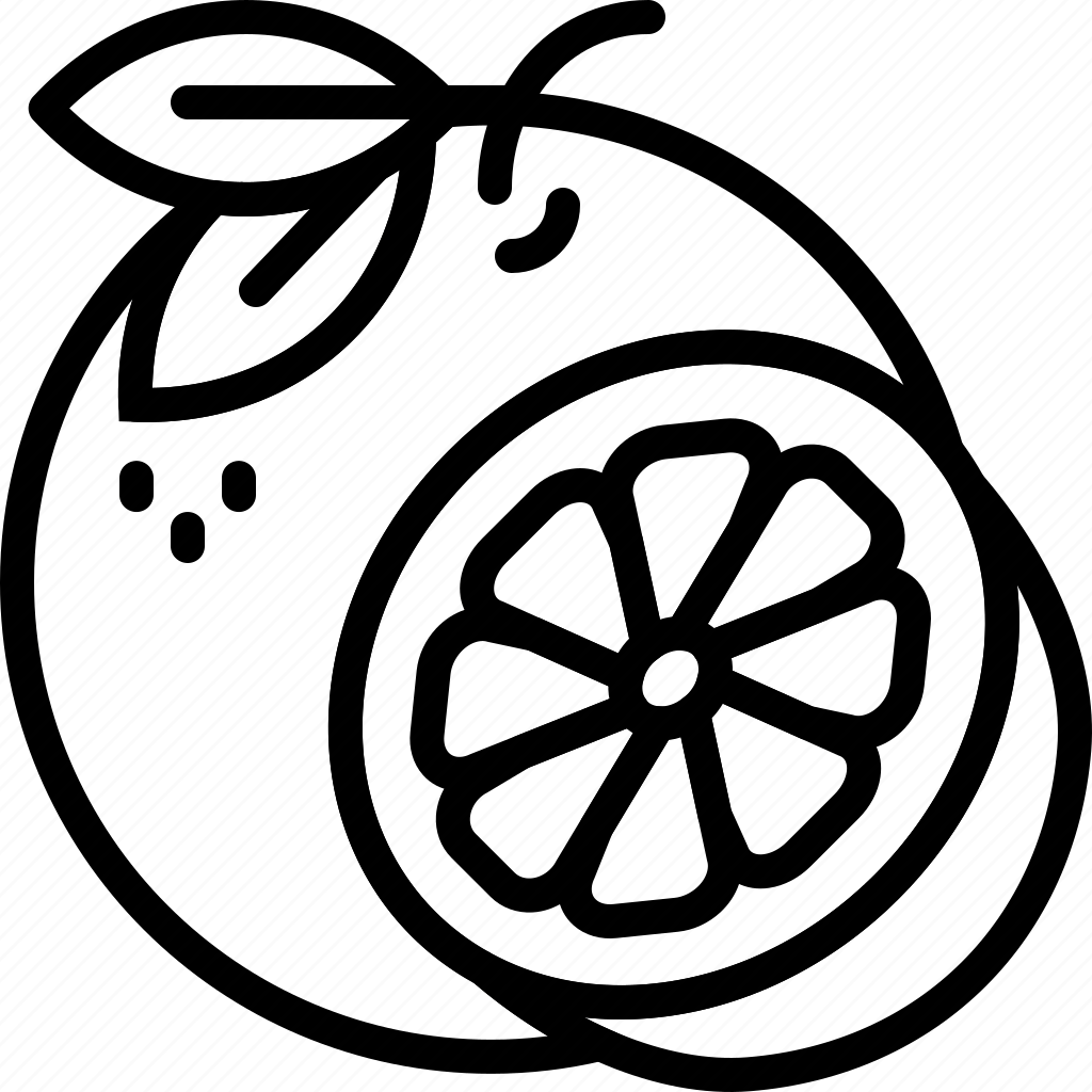 Апельсин силуэт