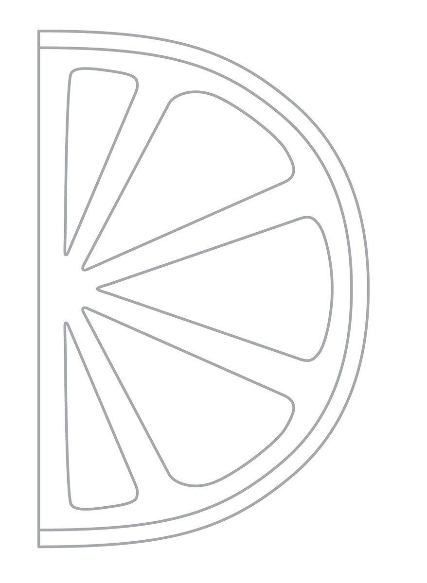 Лимон трафарет для вырезания