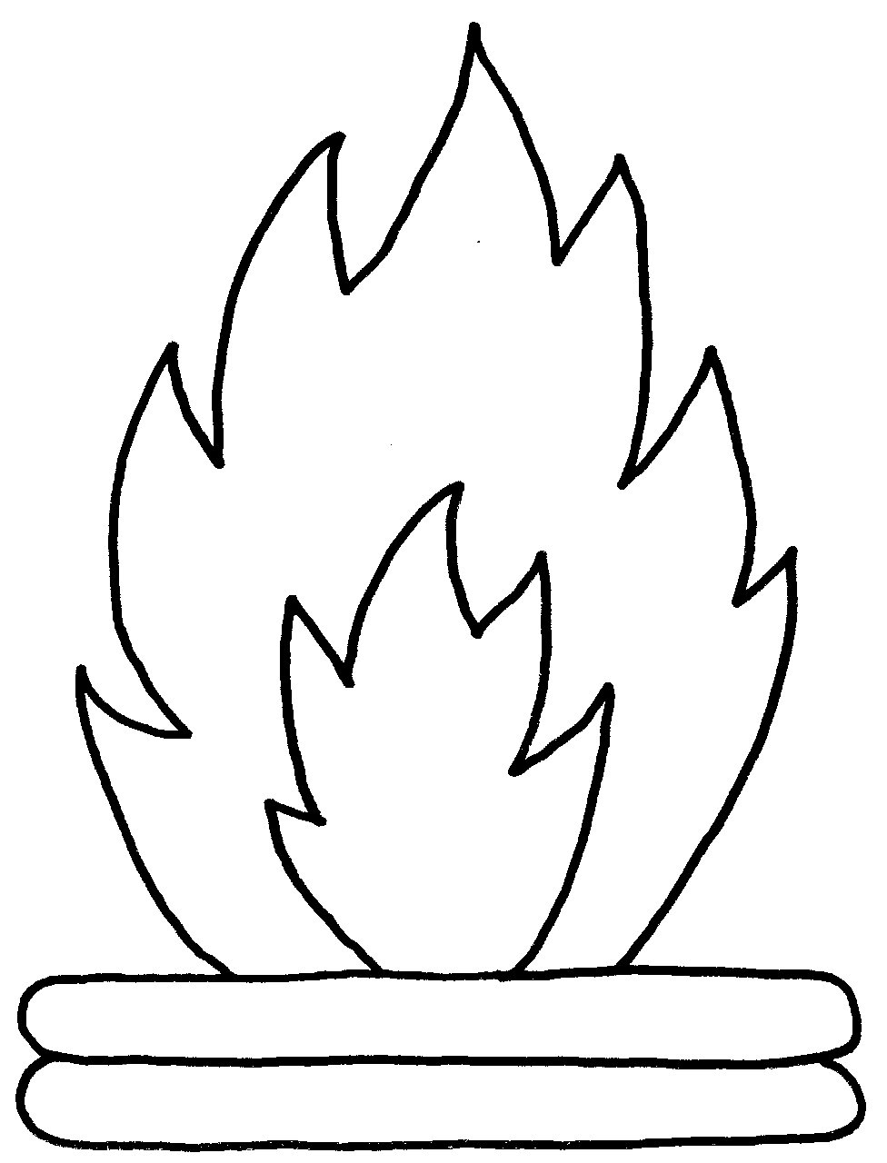 Огонь раскраска для детей