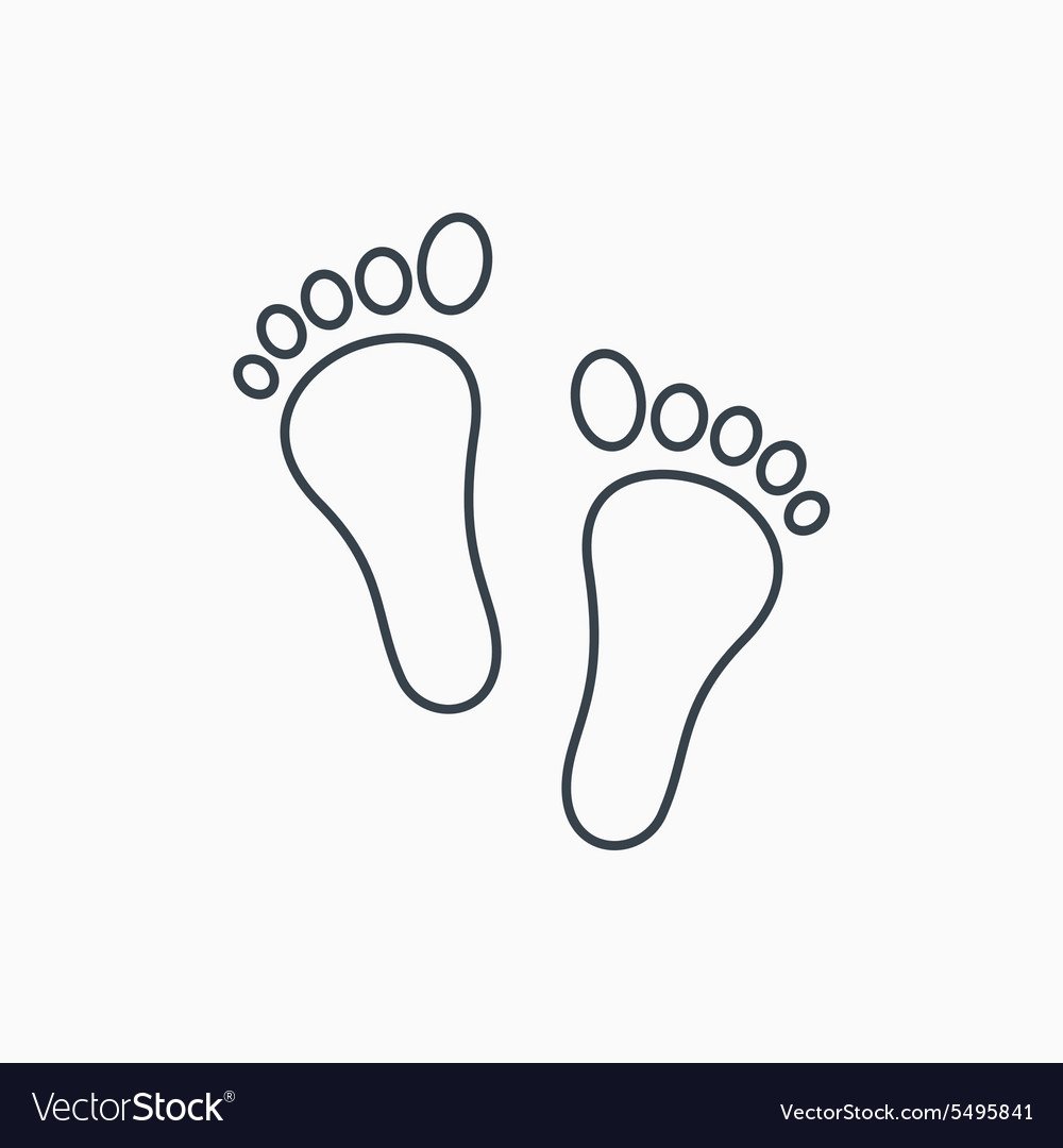 Контуры ступней ребенка