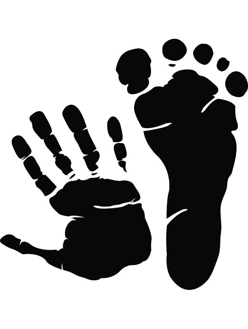 Отпечаток стопы и ладони