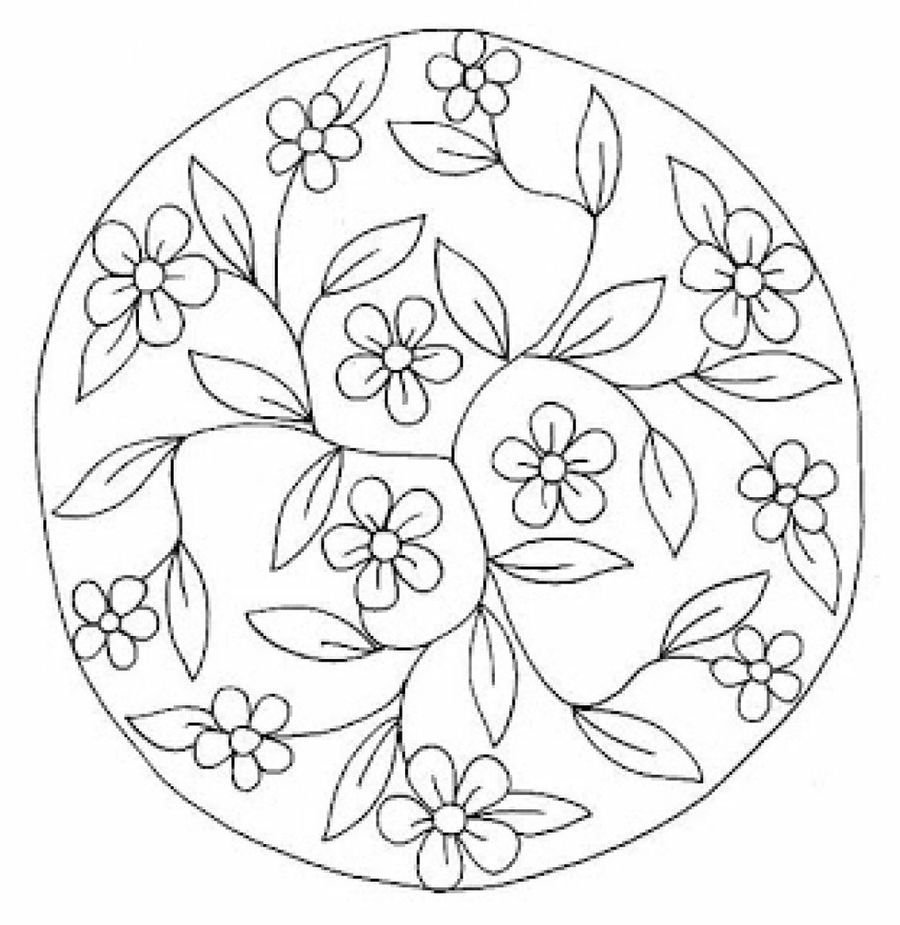 Растительный узор в круге