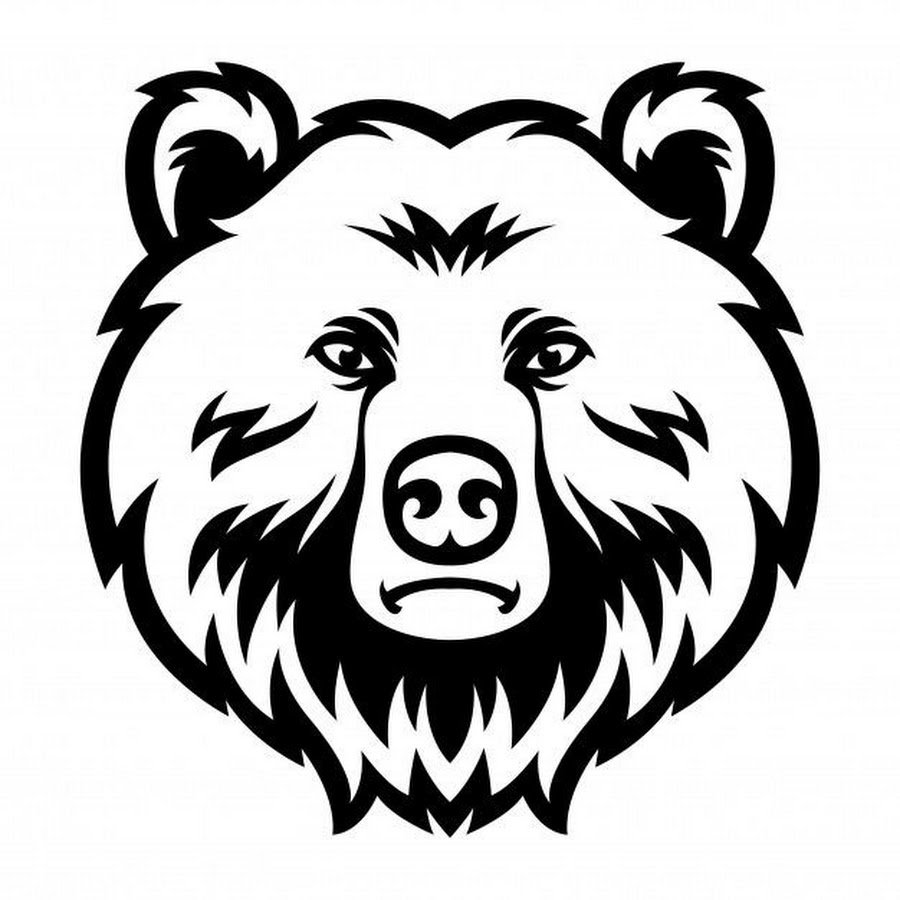 Контур головы медведя сбоку