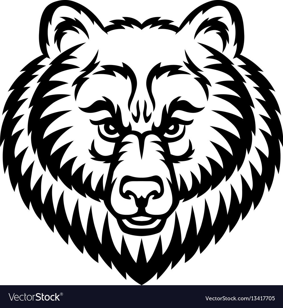 Стилизованное изображение головы медведя