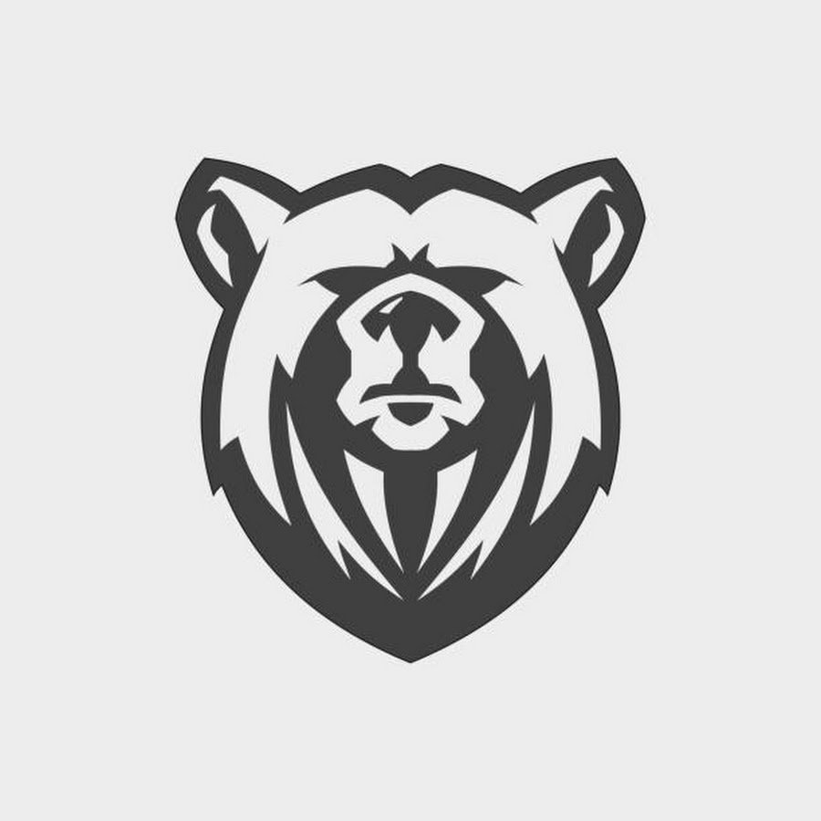 Силуэт морды медведя