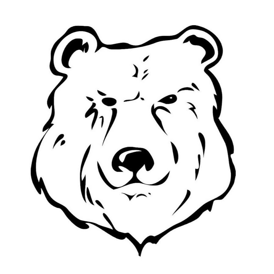 Контур головы медведя сбоку
