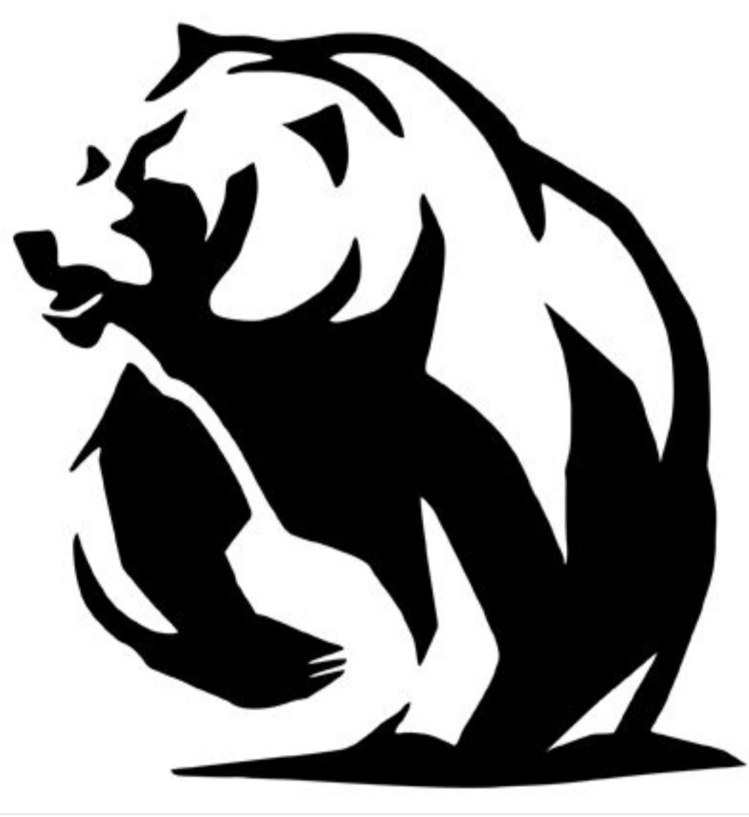 Трафарет медведя