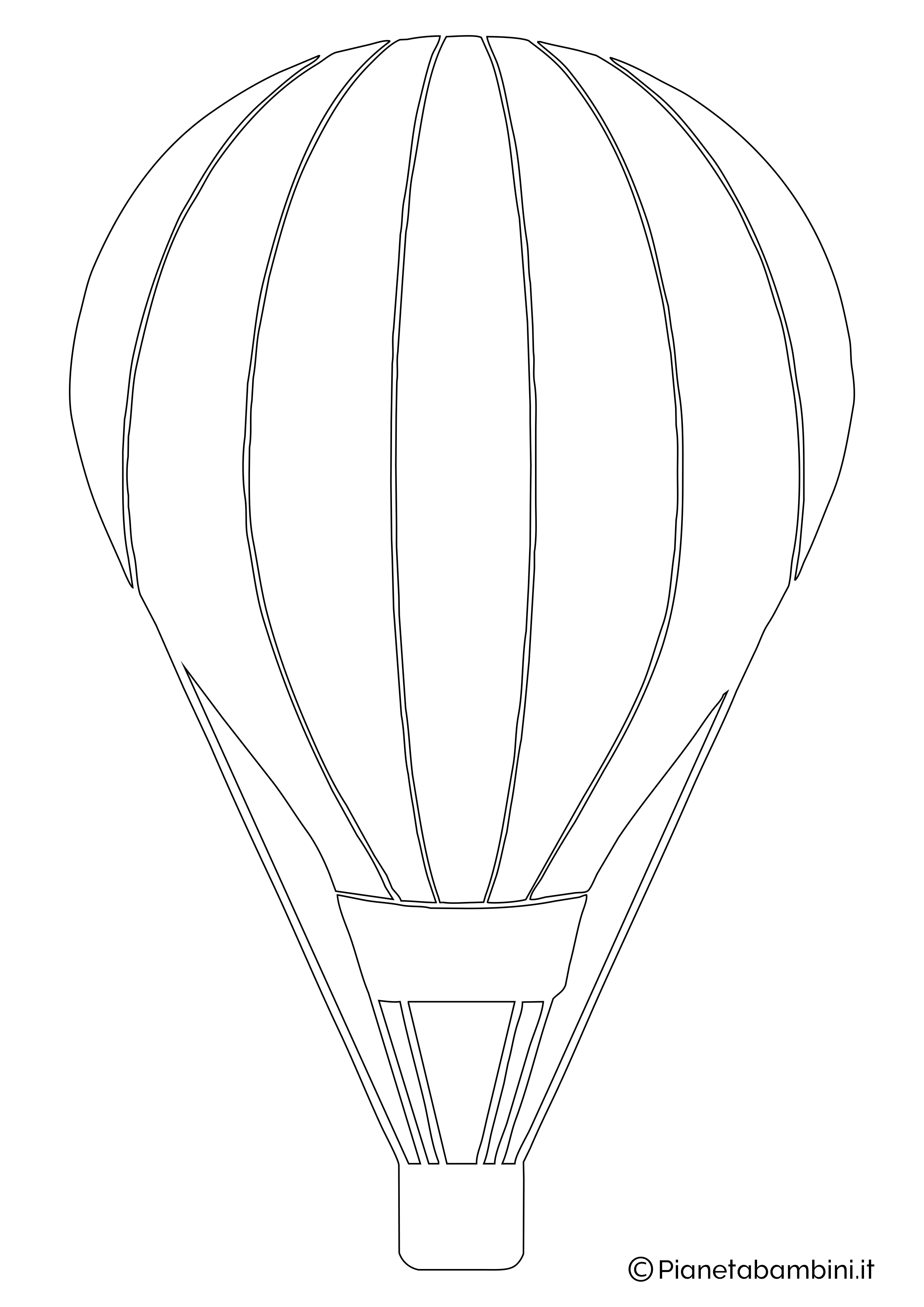 Рисуем воздушный шар с корзиной