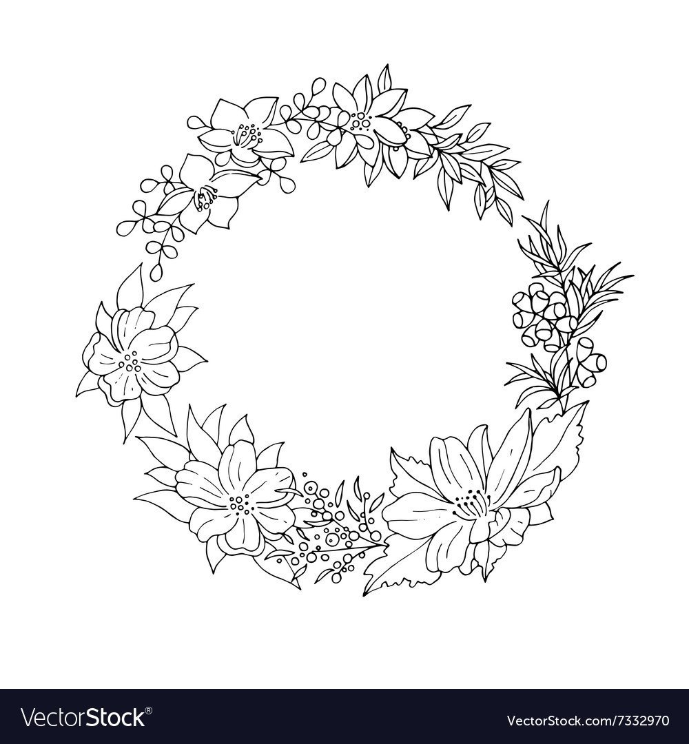Венок цветов Графика